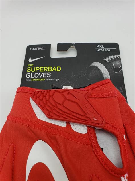 Nike Red & White Football Gloves SM Superbad 3.0 Size L 